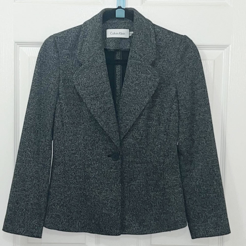 Calvin Klein Grey wool blazer Size X- Small